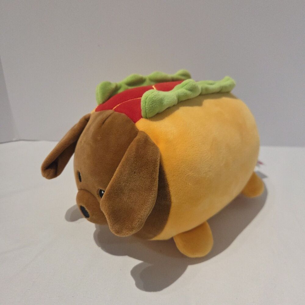 Smoochy Pals Hot Dog Weiner Dog Dachshund Puppy Plush Toy Stuffed Animal 10”